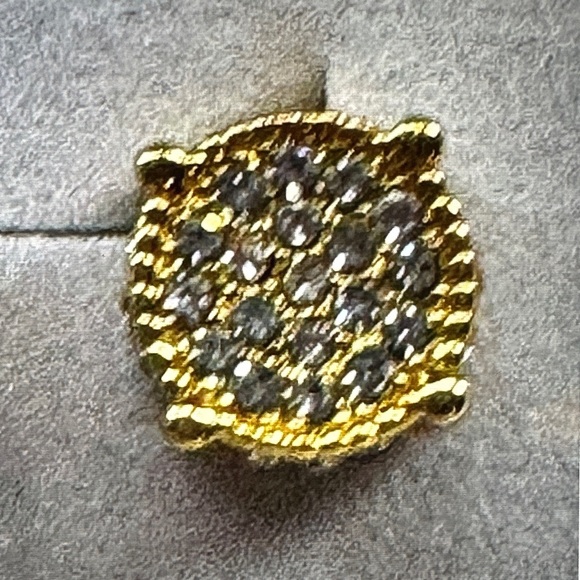 CZ Elegant Gold and Silver Stud Earrings. Boxed ready to gift. - Picture 7 of 11